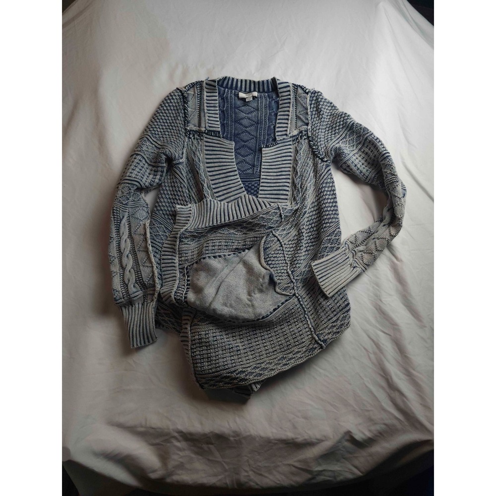 Hilary Radley By Katherine Barclay Cardigan Sweater Womens Medium Blue Knit